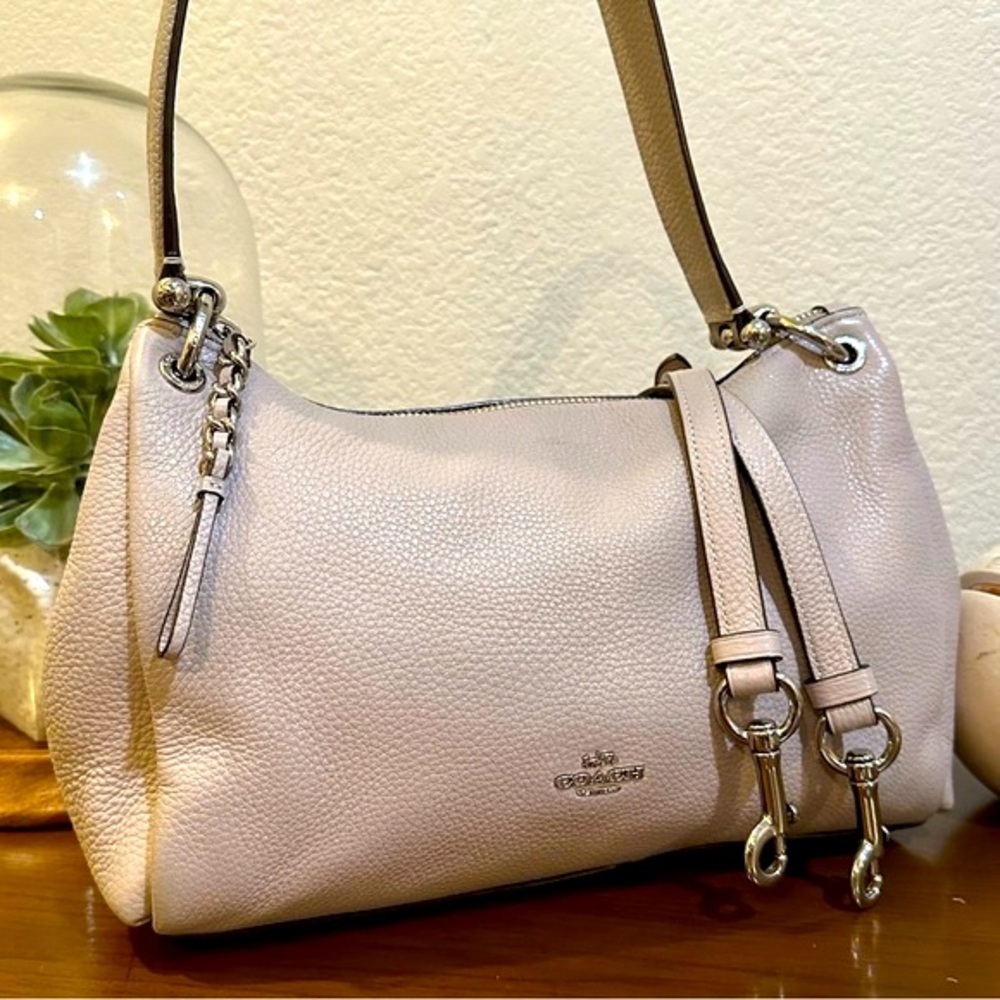 Coach Mia Light Taupe Leather Shoulder/Crossbody Bag - F73196